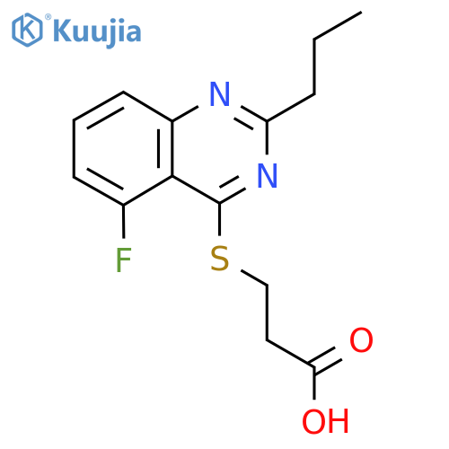 3-[(5-Fluoro-2-propylquinazolin-4-yl)sulfanyl]propanoic acid structure