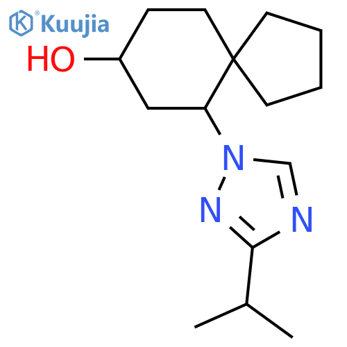 6-[3-(propan-2-yl)-1H-1,2,4-triazol-1-yl]spiro[4.5]decan-8-ol structure