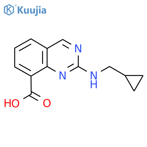 2-[(Cyclopropylmethyl)amino]quinazoline-8-carboxylic acid structure