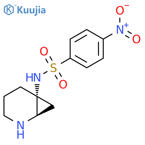 rac-N-(1R,6R)-2-azabicyclo4.1.0heptan-6-yl-4-nitrobenzene-1-sulfonamide structure