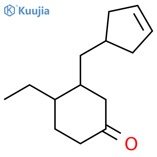 3-[(Cyclopent-3-en-1-yl)methyl]-4-ethylcyclohexan-1-one structure
