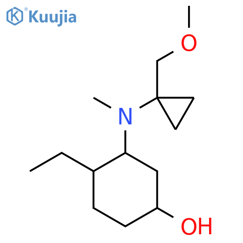 4-Ethyl-3-{[1-(methoxymethyl)cyclopropyl](methyl)amino}cyclohexan-1-ol structure