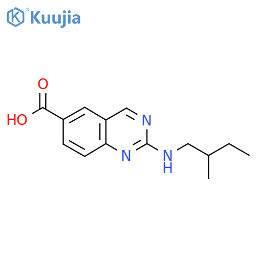 2-(2-methylbutyl)aminoquinazoline-6-carboxylic acid structure