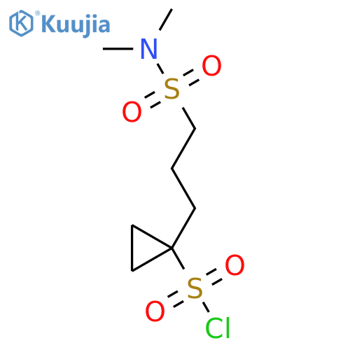 1-3-(dimethylsulfamoyl)propylcyclopropane-1-sulfonyl chloride structure