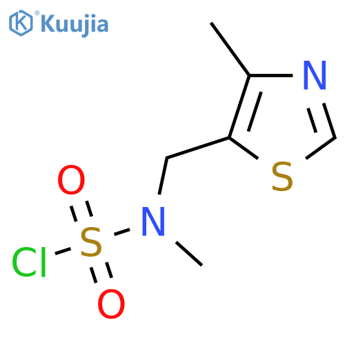 N-methyl-N-[(4-methyl-1,3-thiazol-5-yl)methyl]sulfamoyl chloride structure