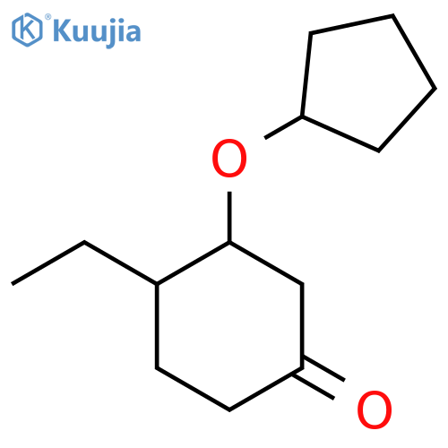 3-(Cyclopentyloxy)-4-ethylcyclohexan-1-one structure