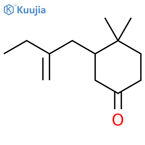 4,4-Dimethyl-3-(2-methylidenebutyl)cyclohexan-1-one structure
