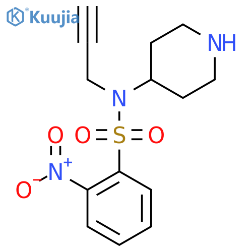2-nitro-N-(piperidin-4-yl)-N-(prop-2-yn-1-yl)benzene-1-sulfonamide structure