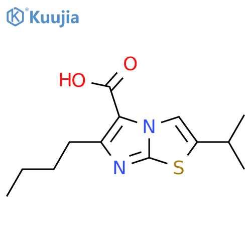 6-butyl-2-(propan-2-yl)imidazo2,1-b1,3thiazole-5-carboxylic acid structure