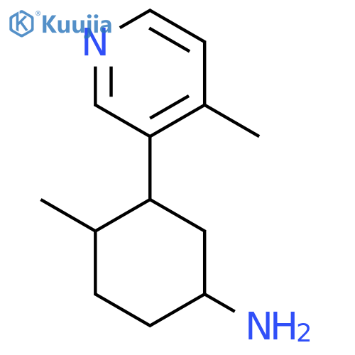 4-Methyl-3-(4-methylpyridin-3-yl)cyclohexan-1-amine structure
