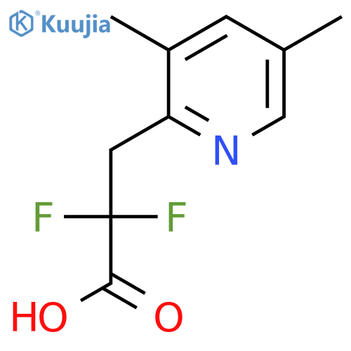 3-(3,5-dimethylpyridin-2-yl)-2,2-difluoropropanoic acid structure