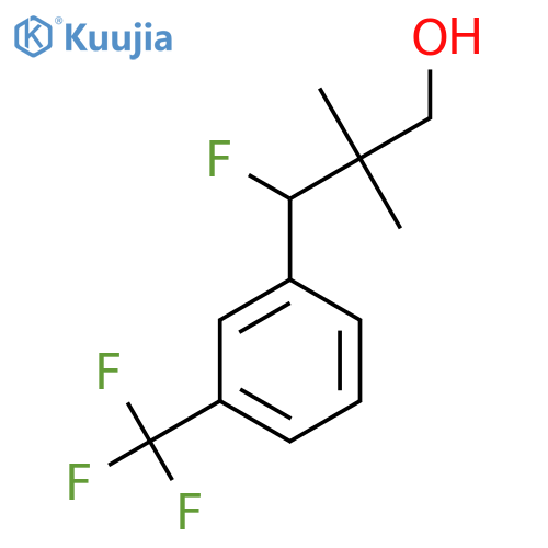 3-Fluoro-2,2-dimethyl-3-[3-(trifluoromethyl)phenyl]propan-1-ol structure