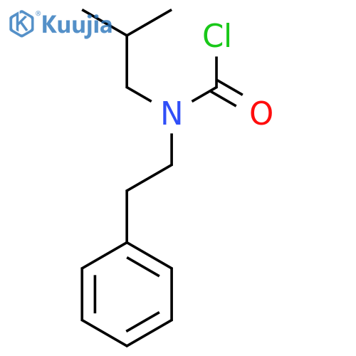 N-(2-methylpropyl)-N-(2-phenylethyl)carbamoyl chloride structure