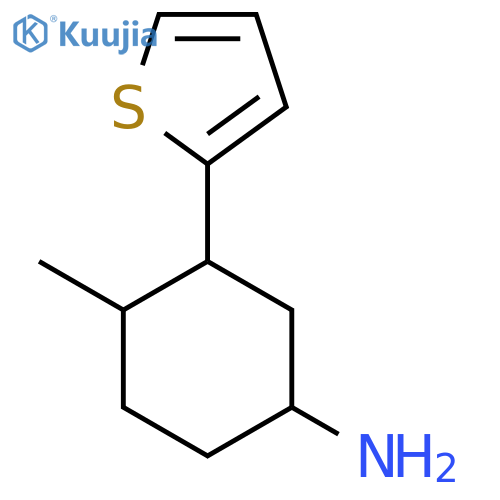 4-Methyl-3-(thiophen-2-yl)cyclohexan-1-amine structure