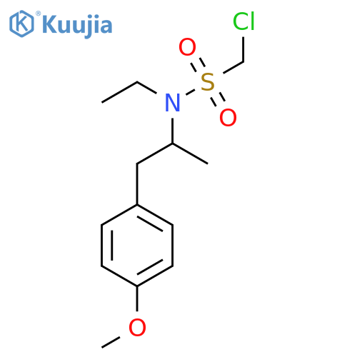 1-chloro-N-ethyl-N-[1-(4-methoxyphenyl)propan-2-yl]methanesulfonamide structure