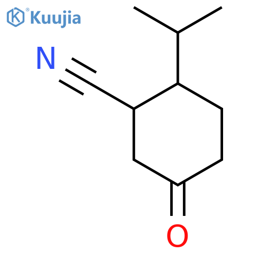 5-Oxo-2-(propan-2-yl)cyclohexane-1-carbonitrile structure