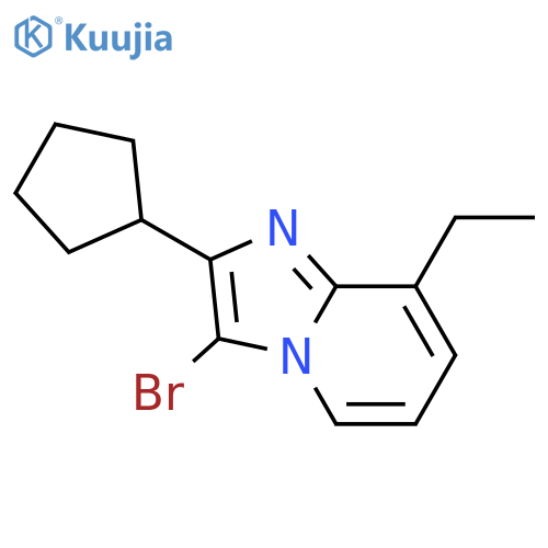 3-bromo-2-cyclopentyl-8-ethylimidazo1,2-apyridine structure