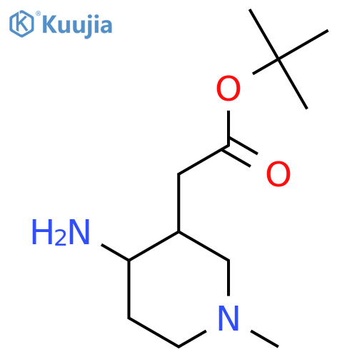Tert-butyl 2-(4-amino-1-methylpiperidin-3-yl)acetate structure