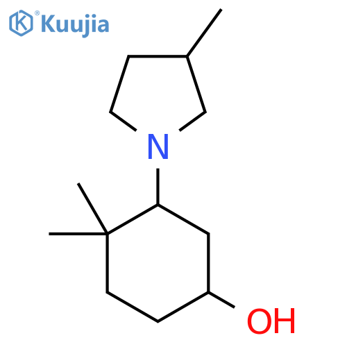 4,4-Dimethyl-3-(3-methylpyrrolidin-1-yl)cyclohexan-1-ol structure