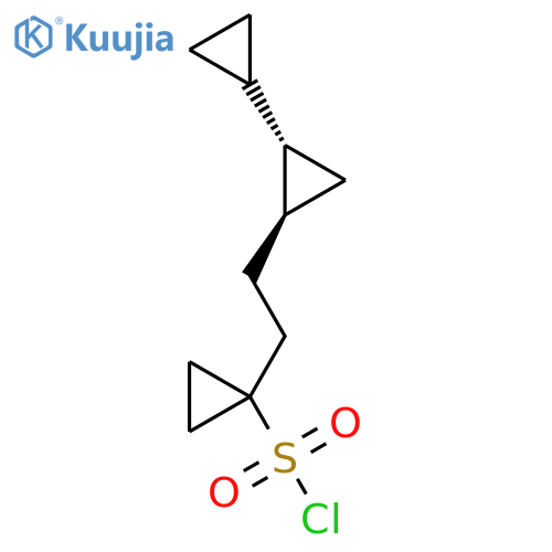 rac-1-{2-(1R,2R)-2-cyclopropylcyclopropylethyl}cyclopropane-1-sulfonyl chloride structure