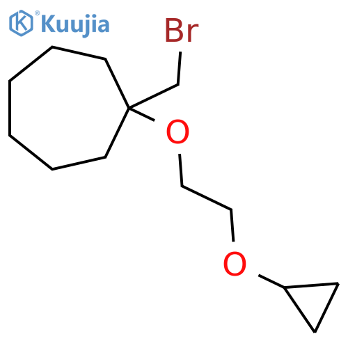 1-(bromomethyl)-1-(2-cyclopropoxyethoxy)cycloheptane structure