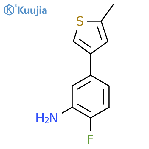 2-fluoro-5-(5-methylthiophen-3-yl)aniline structure