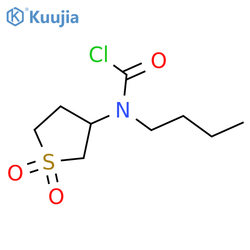 N-butyl-N-(1,1-dioxo-1lambda6-thiolan-3-yl)carbamoyl chloride structure