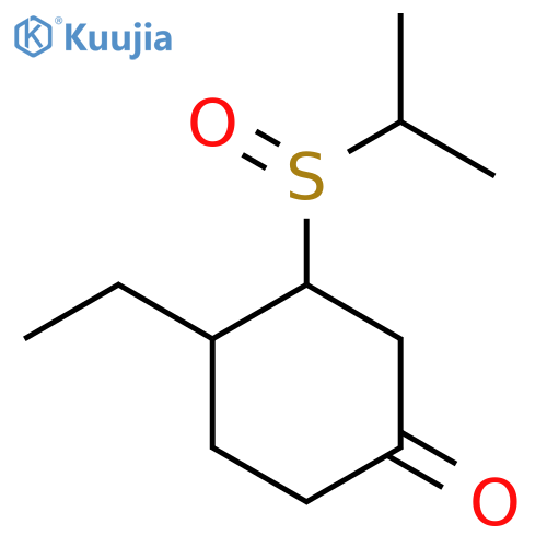 4-Ethyl-3-(propane-2-sulfinyl)cyclohexan-1-one structure