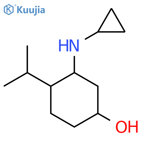 3-(Cyclopropylamino)-4-(propan-2-yl)cyclohexan-1-ol structure
