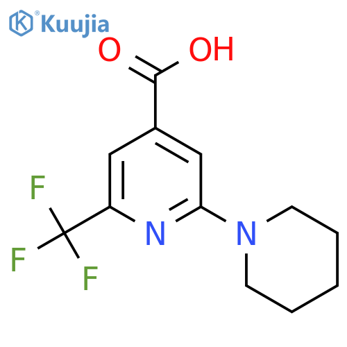 2-(piperidin-1-yl)-6-(trifluoromethyl)pyridine-4-carboxylic acid structure