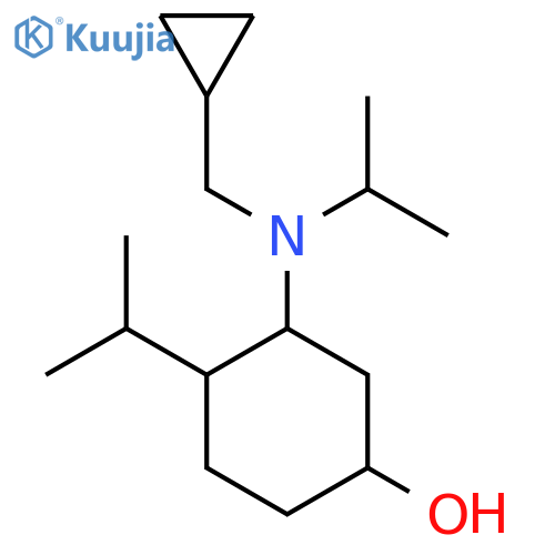 3-[(Cyclopropylmethyl)(propan-2-yl)amino]-4-(propan-2-yl)cyclohexan-1-ol structure