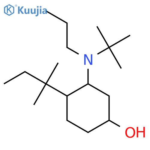 3-[Tert-butyl(propyl)amino]-4-(2-methylbutan-2-yl)cyclohexan-1-ol structure