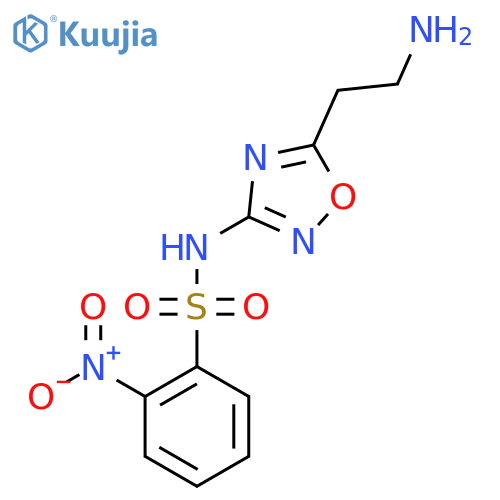 N-[5-(2-aminoethyl)-1,2,4-oxadiazol-3-yl]-2-nitrobenzene-1-sulfonamide structure