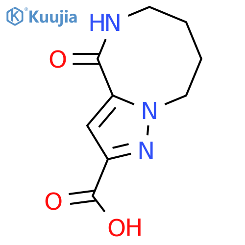 4-oxo-4H,5H,6H,7H,8H,9H-pyrazolo1,5-a1,4diazocine-2-carboxylic acid structure