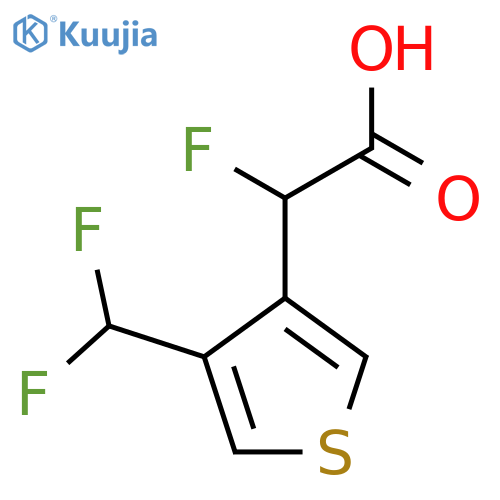 2-4-(difluoromethyl)thiophen-3-yl-2-fluoroacetic acid structure