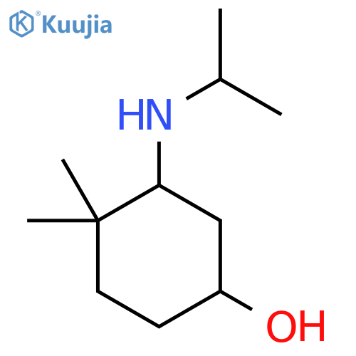 4,4-Dimethyl-3-[(propan-2-yl)amino]cyclohexan-1-ol structure
