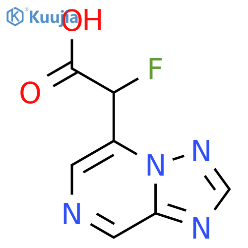 2-fluoro-2-{1,2,4triazolo1,5-apyrazin-5-yl}acetic acid structure