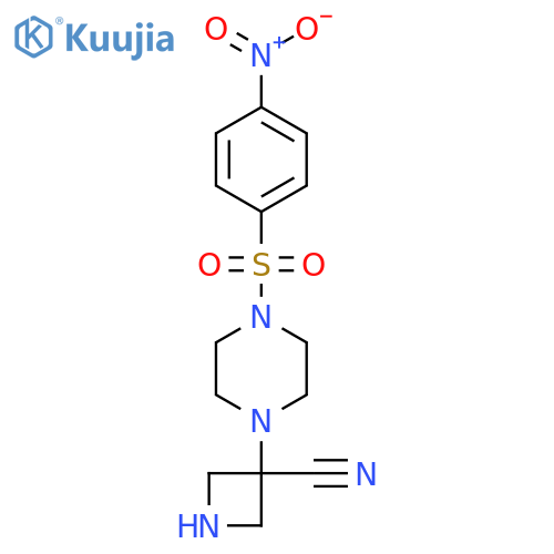 3-[4-(4-Nitrobenzenesulfonyl)piperazin-1-yl]azetidine-3-carbonitrile structure