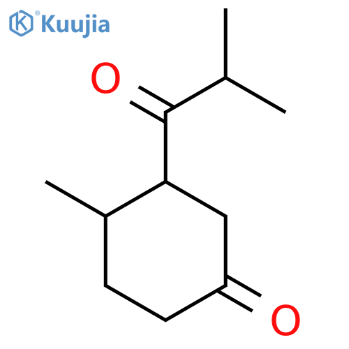 4-Methyl-3-(2-methylpropanoyl)cyclohexan-1-one structure