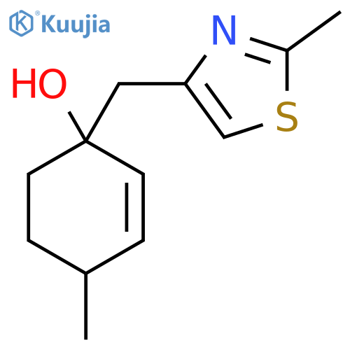 4-Methyl-1-[(2-methyl-1,3-thiazol-4-yl)methyl]cyclohex-2-en-1-ol structure