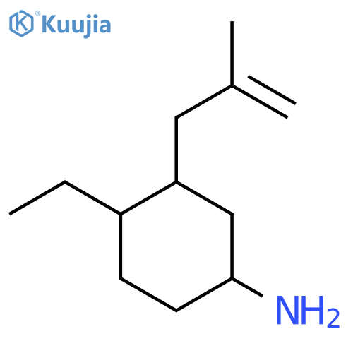 4-Ethyl-3-(2-methylprop-2-en-1-yl)cyclohexan-1-amine structure