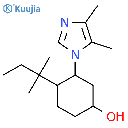 3-(4,5-dimethyl-1H-imidazol-1-yl)-4-(2-methylbutan-2-yl)cyclohexan-1-ol structure