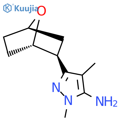 rac-1,4-dimethyl-3-[(1R,2R,4S)-7-oxabicyclo[2.2.1]heptan-2-yl]-1H-pyrazol-5-amine structure