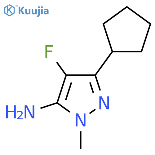 3-cyclopentyl-4-fluoro-1-methyl-1H-pyrazol-5-amine structure