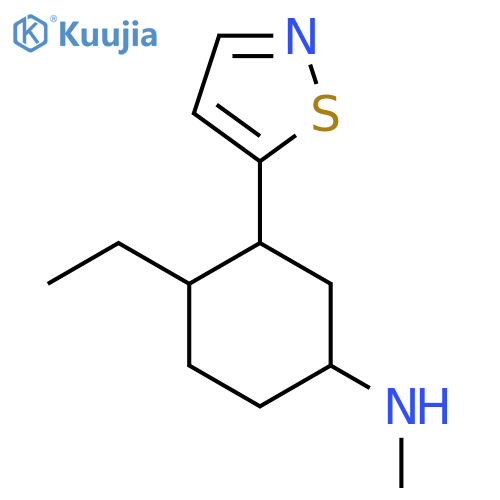 4-ethyl-N-methyl-3-(1,2-thiazol-5-yl)cyclohexan-1-amine structure