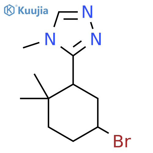3-(5-bromo-2,2-dimethylcyclohexyl)-4-methyl-4H-1,2,4-triazole structure