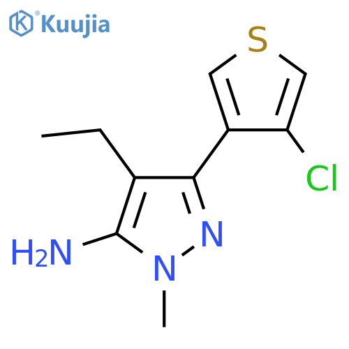 3-(4-chlorothiophen-3-yl)-4-ethyl-1-methyl-1H-pyrazol-5-amine structure