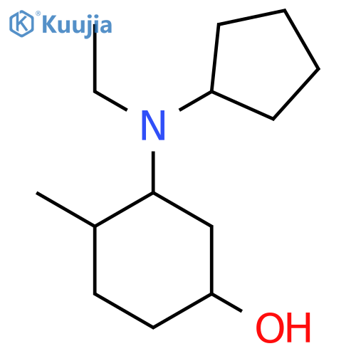 3-[Cyclopentyl(ethyl)amino]-4-methylcyclohexan-1-ol structure