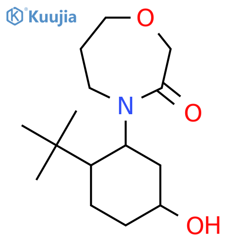 4-(2-Tert-butyl-5-hydroxycyclohexyl)-1,4-oxazepan-3-one structure