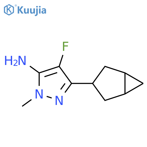 3-{bicyclo3.1.0hexan-3-yl}-4-fluoro-1-methyl-1H-pyrazol-5-amine structure
